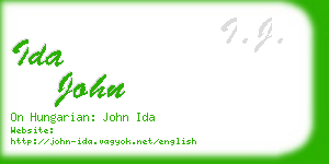 ida john business card